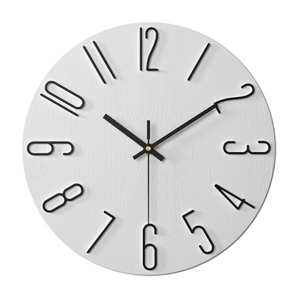 Elegant Modern Silent Wall Clock – Minimalist Pastel Clock with Gold Numerals, Non-Ticking Quartz for Living Room & Bedroom