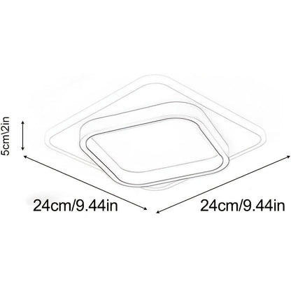 Modern Square LED Ceiling Light – Minimalist Geometric Flush Mount with 22W 3000K Warm White for Bedroom, Hallway & Office