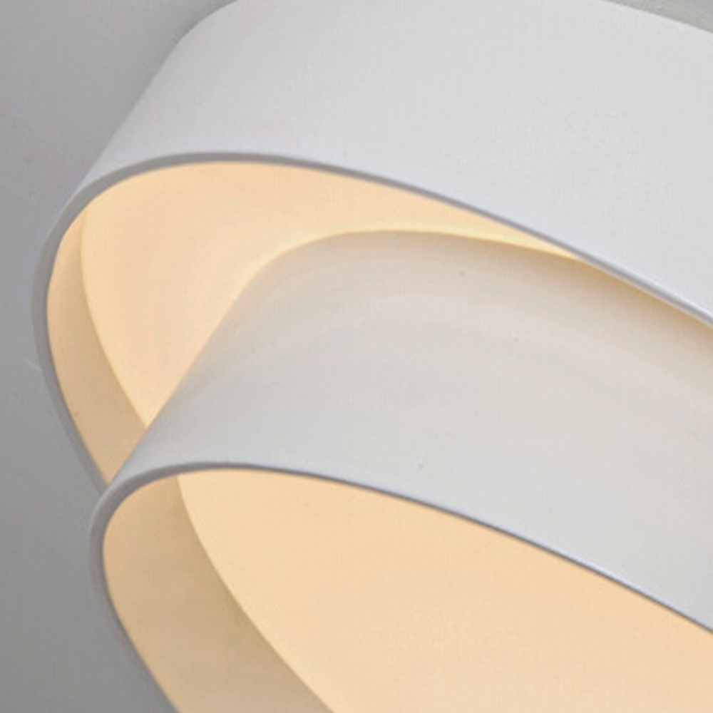 Modern Nordic Round LED Ceiling Light – Minimalist Flush Mount Fixture in Black or White, 40 to 60 cm for Living Room & Bedroom