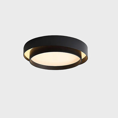 Modern Nordic Round LED Ceiling Light – Minimalist Flush Mount Fixture in Black or White, 40 to 60 cm for Living Room & Bedroom