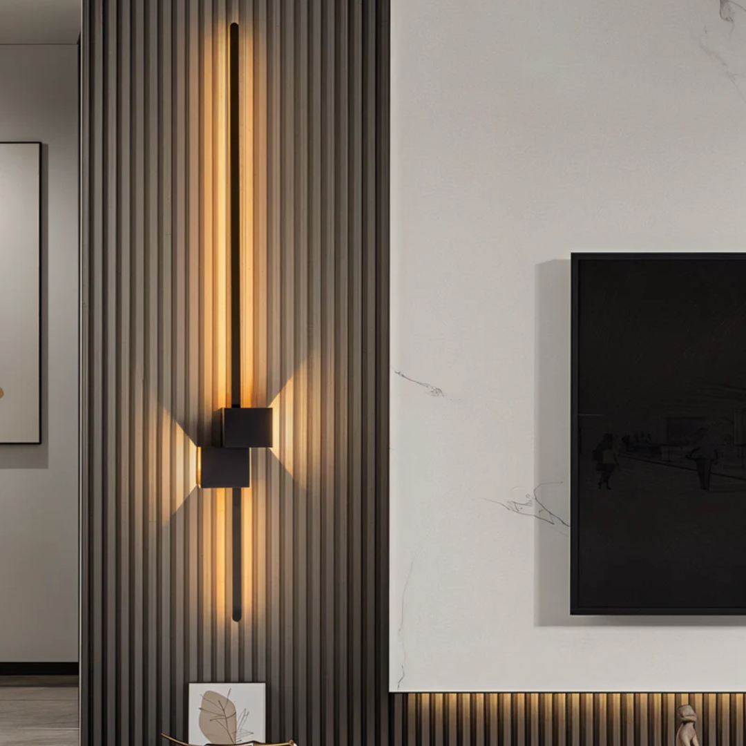 Modern Minimalist Linear LED Wall Light – 3000K Warm Aluminum Wall Sconce in White, Black or Gold, 60 to 100 cm