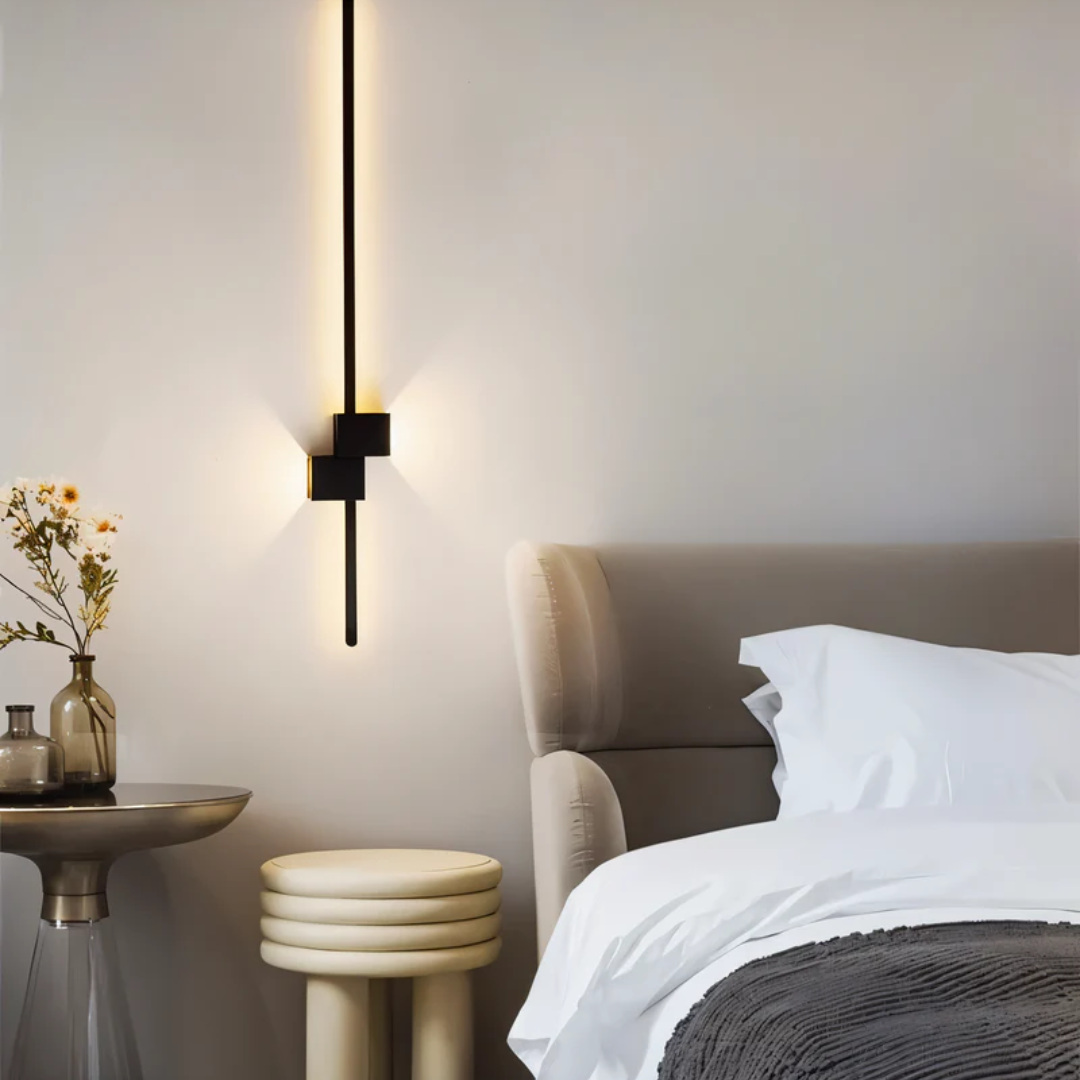 Modern Minimalist Linear LED Wall Light – 3000K Warm Aluminum Wall Sconce in White, Black or Gold, 60 to 100 cm