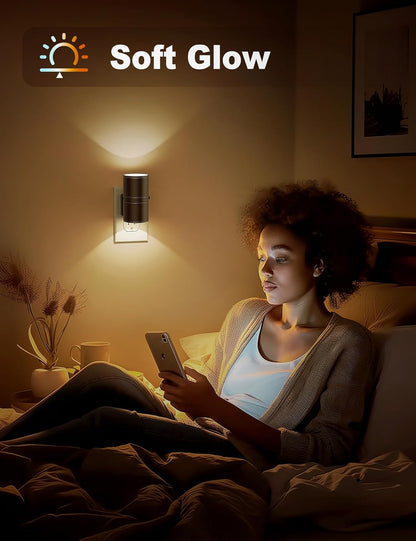 NightNova Smart Plug-In LED Night Light – Automatic Dusk-to-Dawn Sensor, Dimmable Energy-Saving Lamp for Hallway & Nursery