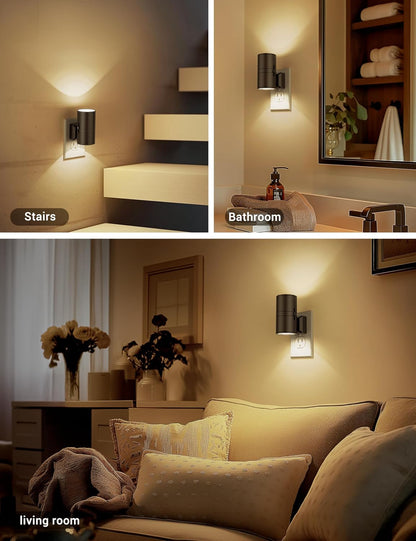 NightNova Smart Plug-In LED Night Light – Automatic Dusk-to-Dawn Sensor, Dimmable Energy-Saving Lamp for Hallway & Nursery