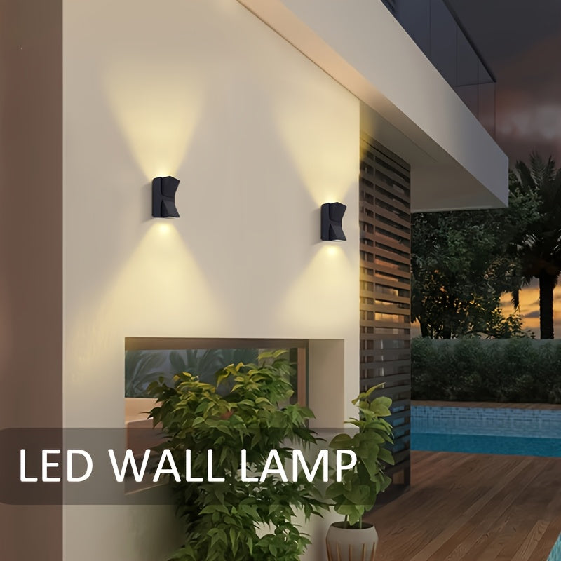 Modern LED Outdoor Wall Light – 3W or 6W Waterproof Geometric Exterior Sconce, Warm or Cool White for Porch & Garden