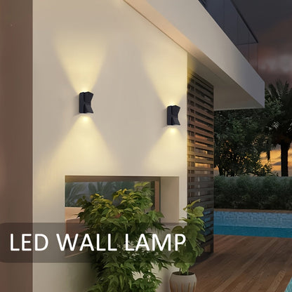 Modern LED Outdoor Wall Light – 3W or 6W Waterproof Geometric Exterior Sconce, Warm or Cool White for Porch & Garden