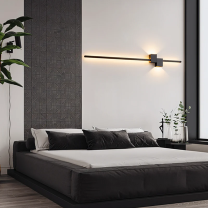 Modern Minimalist Linear LED Wall Light – 3000K Warm Aluminum Wall Sconce in White, Black or Gold, 60 to 100 cm