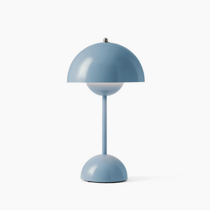 Mushroom Pod Rechargeable LED Table Lamp – Cordless Touch-Control Night Light in 8 Colors for Bedroom, Dining & Cafe