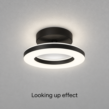 Modern Acrylic Round LED Ceiling Light – Compact Flush Mount for Hallway & Entryway, Black or Gold, Warm or Cool White