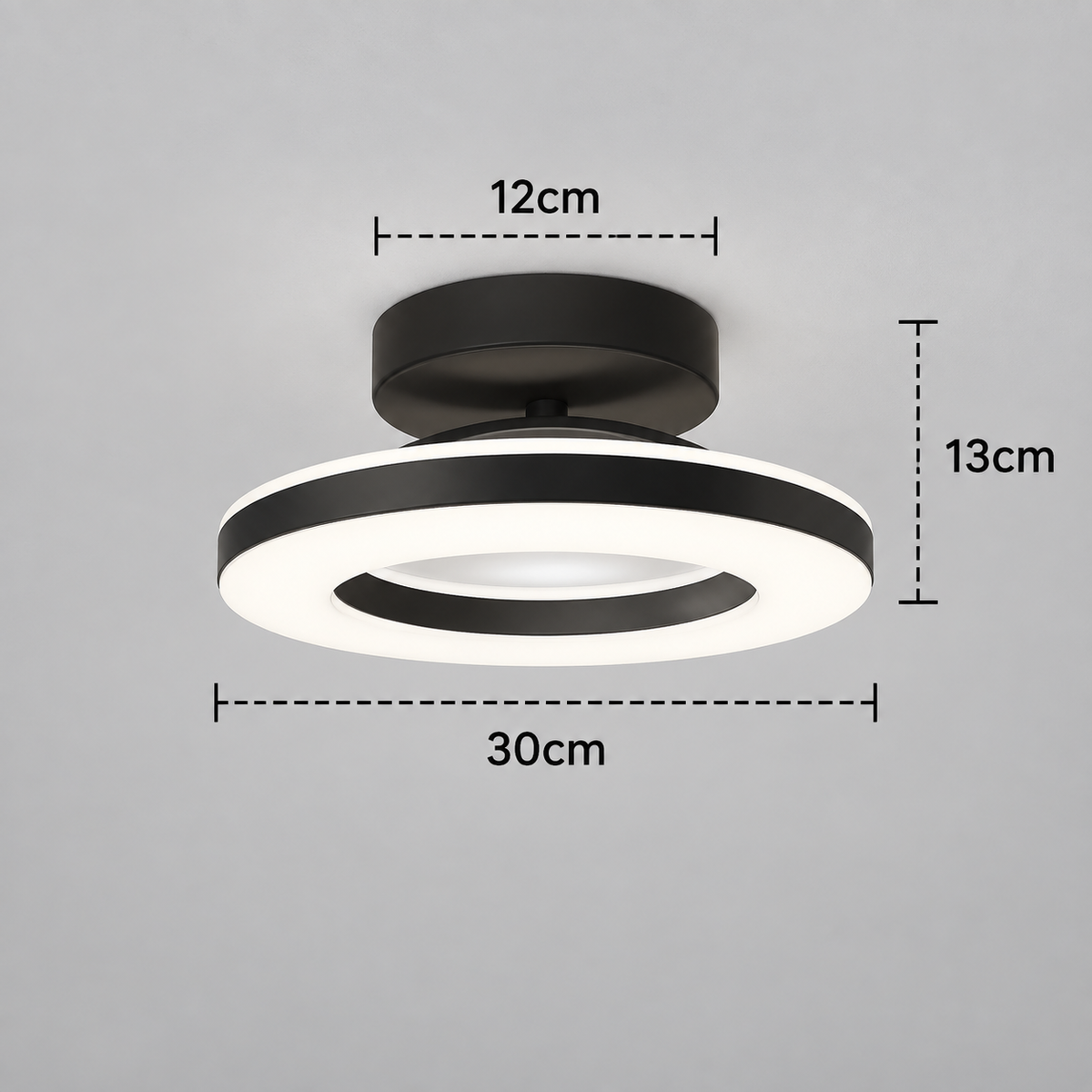 Modern Acrylic Round LED Ceiling Light – Compact Flush Mount for Hallway & Entryway, Black or Gold, Warm or Cool White