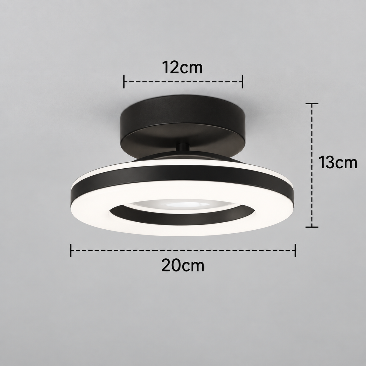 Modern Acrylic Round LED Ceiling Light – Compact Flush Mount for Hallway & Entryway, Black or Gold, Warm or Cool White