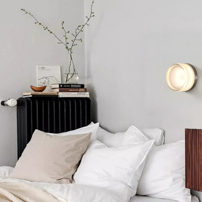 Solaria Modern LED Wall Sconce – Metal & Glass Wall Light with Adjustable 3000K to 6000K Color in White, Smoke Grey or Amber