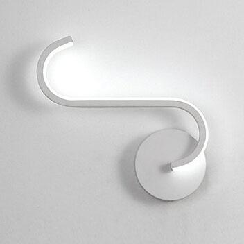 Curved Line LED Wall Light – Modern Minimalist Arc Halo Wall Sculpture Lamp in Black or White, Warm or Cool White