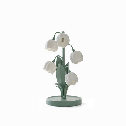 Bell Orchid Floral Table Lamp – Tulip-Shaped Orchid Shades with Warm LED Glow, 18 x 36 cm Decorative Accent Light