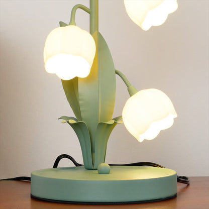 Bell Orchid Floral Table Lamp – Tulip-Shaped Orchid Shades with Warm LED Glow, 18 x 36 cm Decorative Accent Light