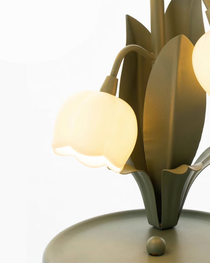 Bell Orchid Floral Table Lamp – Tulip-Shaped Orchid Shades with Warm LED Glow, 18 x 36 cm Decorative Accent Light