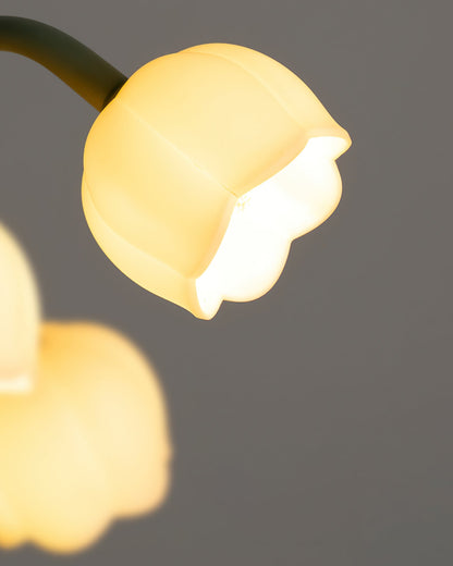 Bell Orchid Floral Table Lamp – Tulip-Shaped Orchid Shades with Warm LED Glow, 18 x 36 cm Decorative Accent Light