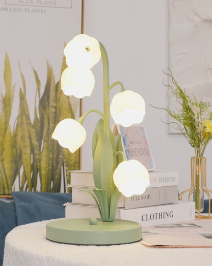 Bell Orchid Floral Table Lamp – Tulip-Shaped Orchid Shades with Warm LED Glow, 18 x 36 cm Decorative Accent Light