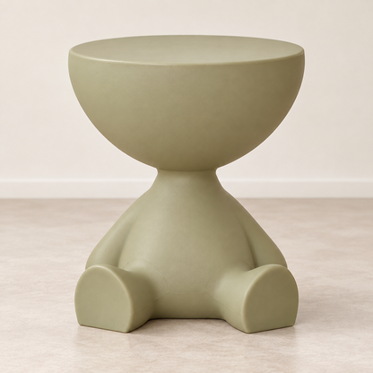 Cartoon Bear Side Table with Hidden Storage – Cute Modern Bear-Shaped End Table for Living Room, Bedroom & Kids Room