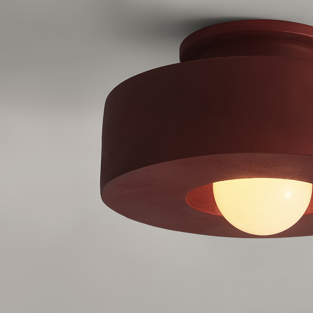 CeraCyl Nordic Cylinder Ceiling Light – Modern Geometric Matte Downlight in Green, Red or Black, 30 x 15 cm