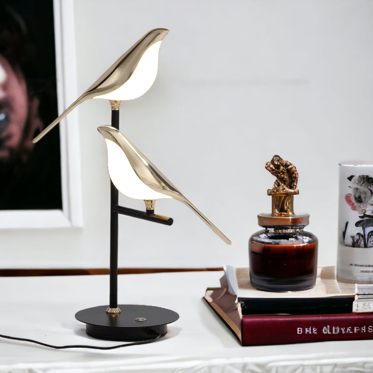 Golden Birdlight LED Wall Lamp – Modern Nordic Bird Wall Sconce, Gold Decorative Light for Bedroom, Living Room & Cafe