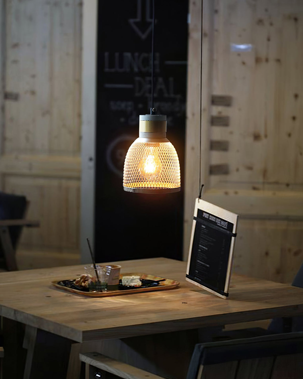 Urban Concrete Industrial Pendant Light – Cement & Perforated Metal LED Hanging Lamp for Kitchen Island, Dining & Bar