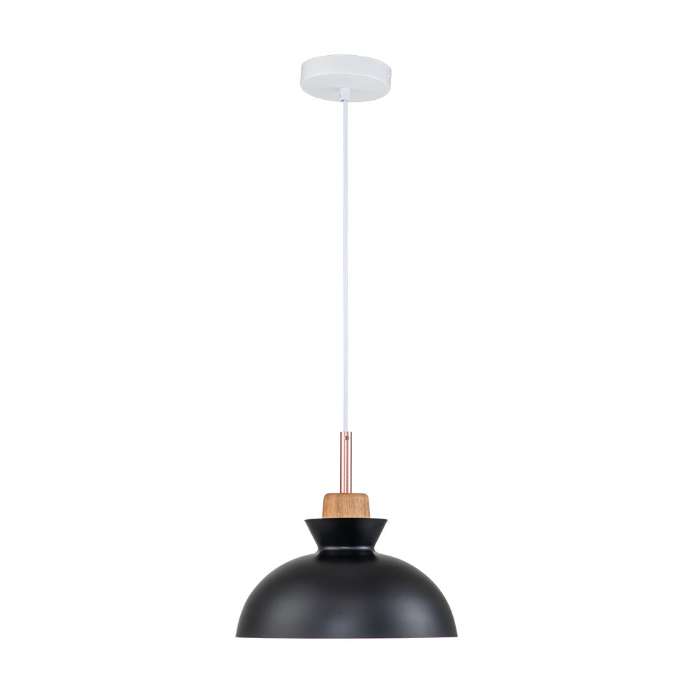 Modern Scandinavian Metal Dome Pendant Light – Adjustable 200 cm Cord Hanging Lamp in 9 Colors for Kitchen Island & Bar