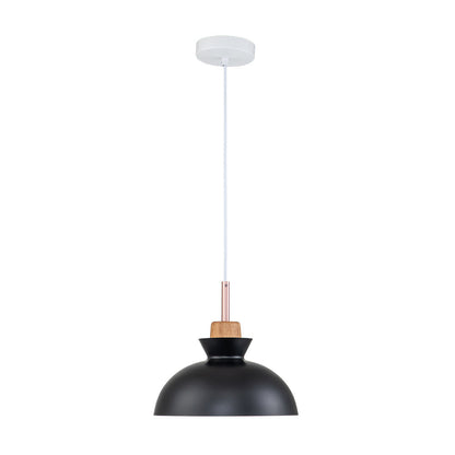 Modern Scandinavian Metal Dome Pendant Light – Adjustable 200 cm Cord Hanging Lamp in 9 Colors for Kitchen Island & Bar