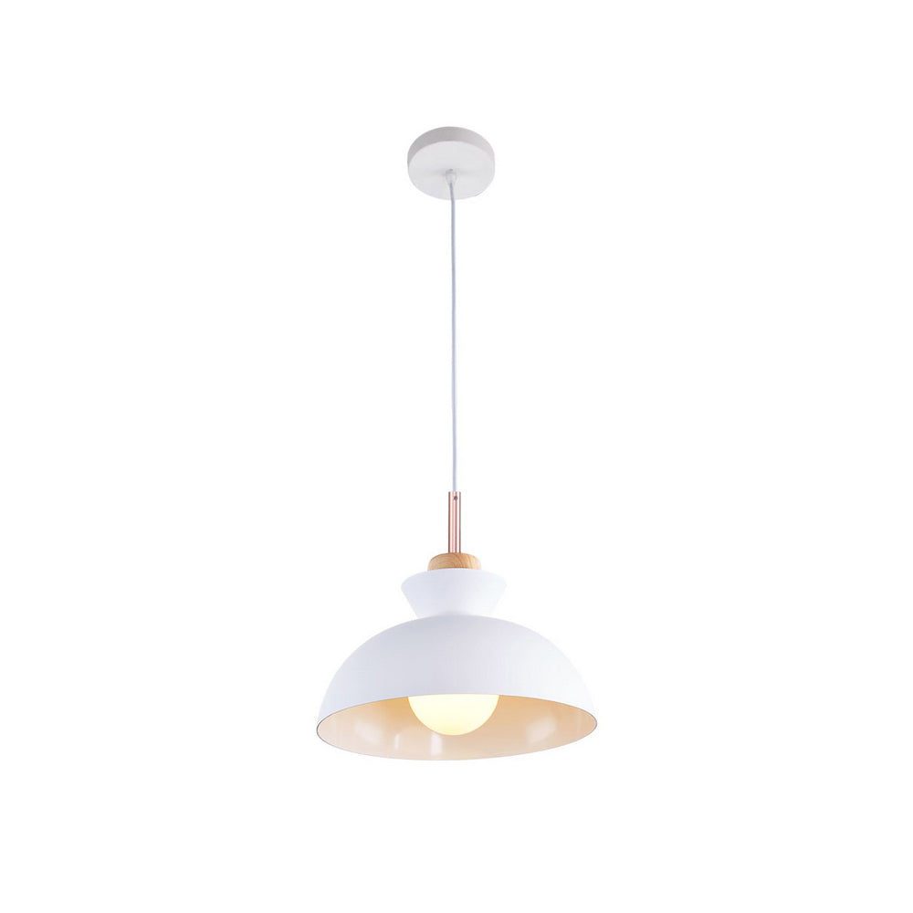 Modern Scandinavian Metal Dome Pendant Light – Adjustable 200 cm Cord Hanging Lamp in 9 Colors for Kitchen Island & Bar
