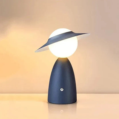 TouchBright Rechargeable Table Lamp with Wireless Phone Charger – Touch-Dimmable LED Bedside Lamp in Blue or Red