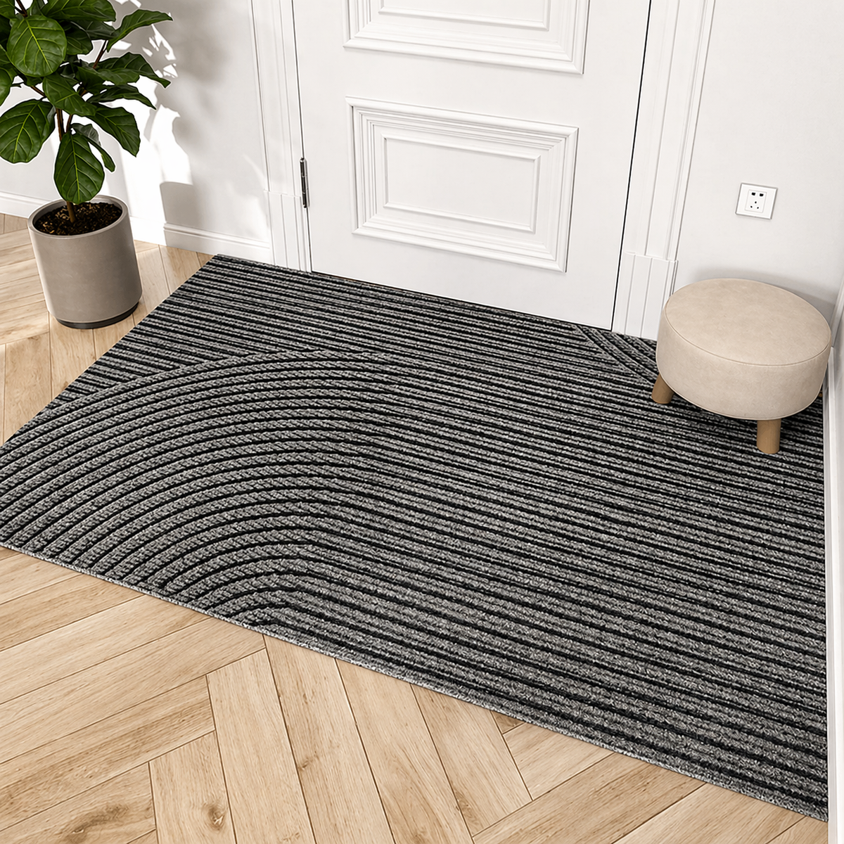 Non-Slip Front Door Mat – Durable Dirt Trapping Entrance Rug, Indoor Outdoor Welcome Mat for Entryway