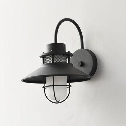 Felix Industrial Outdoor Wall Lamp – Caged IP44 Weather-Resistant Porch Light for Veranda, Patio, Balcony & Entryway