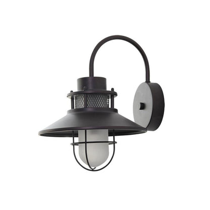 Felix Industrial Outdoor Wall Lamp – Caged IP44 Weather-Resistant Porch Light for Veranda, Patio, Balcony & Entryway