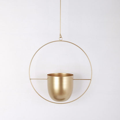 FloraFrame Hanging Planter – Modern Minimalist Iron Geometric Plant Holder, Wall or Ceiling Mount Indoor Plant Display