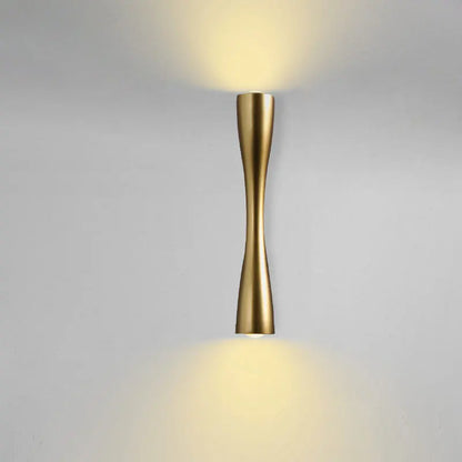 Modern Hourglass Up & Down LED Wall Light – Waterproof Aluminum Indoor Outdoor Wall Sconce in Gold, Black or White