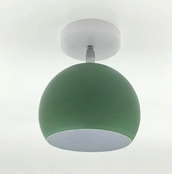 Nordic Macaron Mini Ceiling Light – Modern Round Aluminum Pastel Pendant Lamp, 15 cm for Bedroom, Hallway & Kids Room