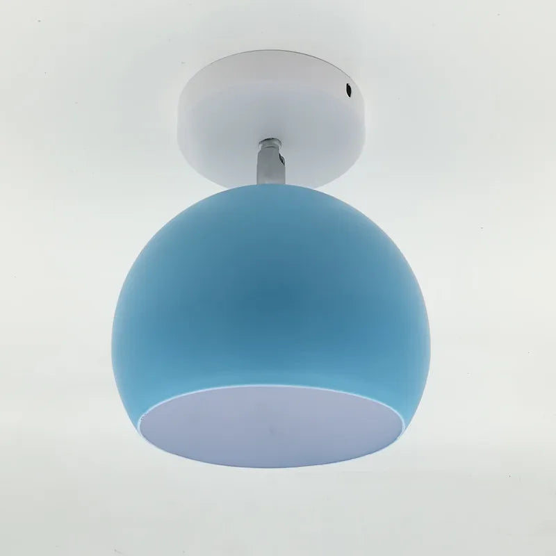 Nordic Macaron Mini Ceiling Light – Modern Round Aluminum Pastel Pendant Lamp, 15 cm for Bedroom, Hallway & Kids Room