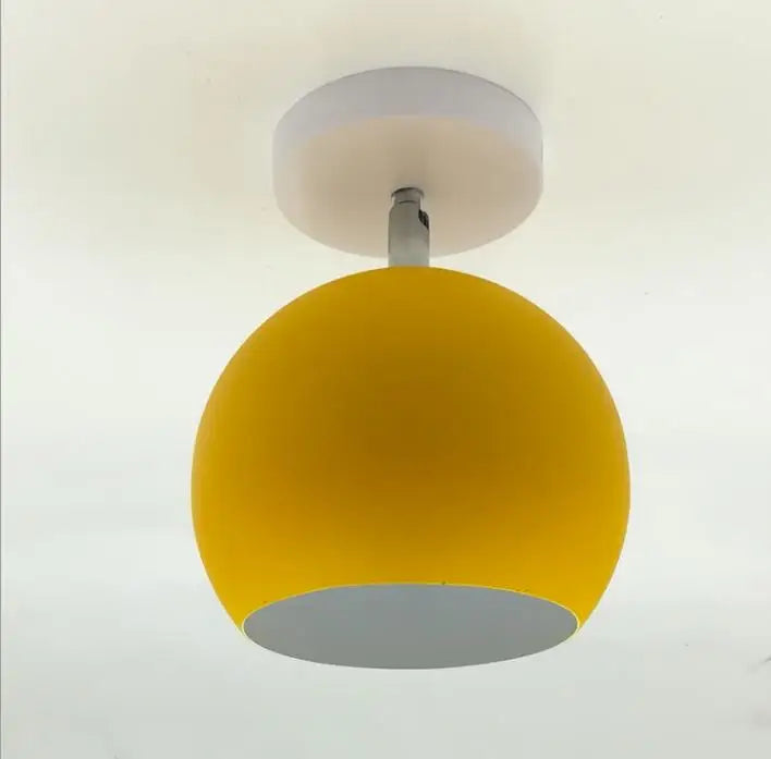 Nordic Macaron Mini Ceiling Light – Modern Round Aluminum Pastel Pendant Lamp, 15 cm for Bedroom, Hallway & Kids Room