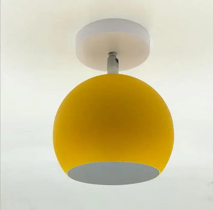 Nordic Macaron Mini Ceiling Light – Modern Round Aluminum Pastel Pendant Lamp, 15 cm for Bedroom, Hallway & Kids Room