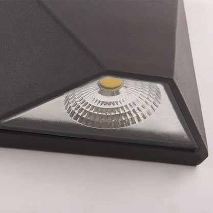Modern Black 5W LED Outdoor Wall Light – IP65 Waterproof Aluminum Geometric Sconce, Warm or Cool White, Indoor & Outdoor