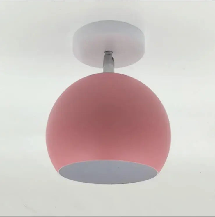 Nordic Macaron Mini Ceiling Light – Modern Round Aluminum Pastel Pendant Lamp, 15 cm for Bedroom, Hallway & Kids Room