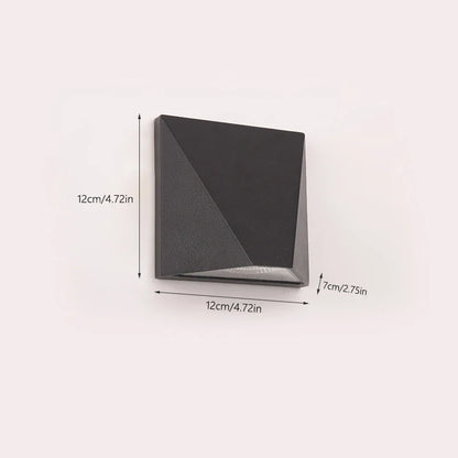 Modern Black 5W LED Outdoor Wall Light – IP65 Waterproof Aluminum Geometric Sconce, Warm or Cool White, Indoor & Outdoor