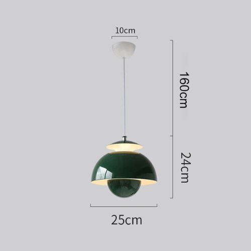 Scandinavian Flower Bud LED Pendant Light – Modern Nordic Hanging Lamp in Black, White, Green or Orange for Kitchen & Dining