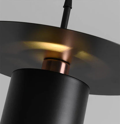 JET Modern Minimalist Pendant Light – Cylinder & Floating Disc Matte Metal Hanging Lamp for Kitchen Island, Dining & Bedroom