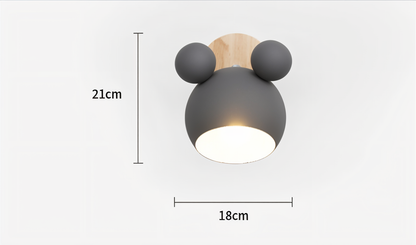 FlashMouse Playful Wall Lamp – Cute Mouse-Inspired Adjustable Wall Sconce for Kids Room, Bedroom & Hallway in 6 Colors