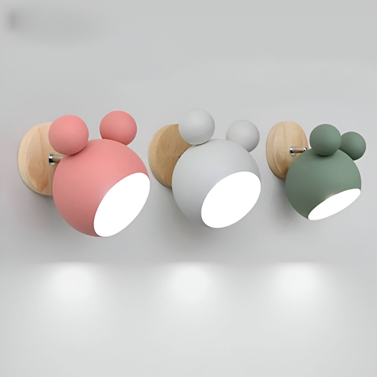 FlashMouse Playful Wall Lamp – Cute Mouse-Inspired Adjustable Wall Sconce for Kids Room, Bedroom & Hallway in 6 Colors