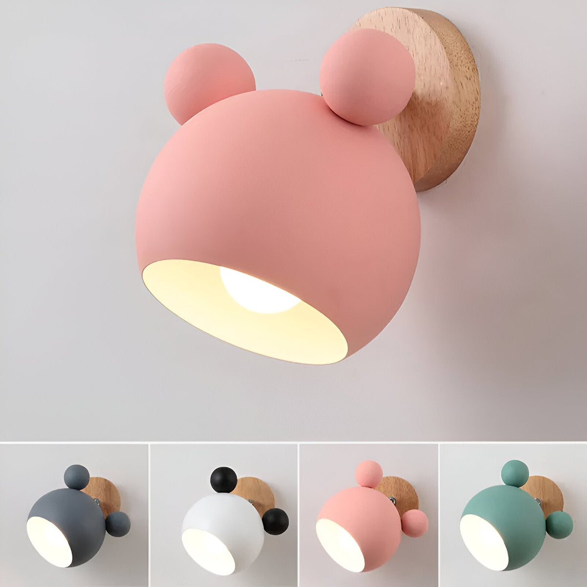FlashMouse Playful Wall Lamp – Cute Mouse-Inspired Adjustable Wall Sconce for Kids Room, Bedroom & Hallway in 6 Colors
