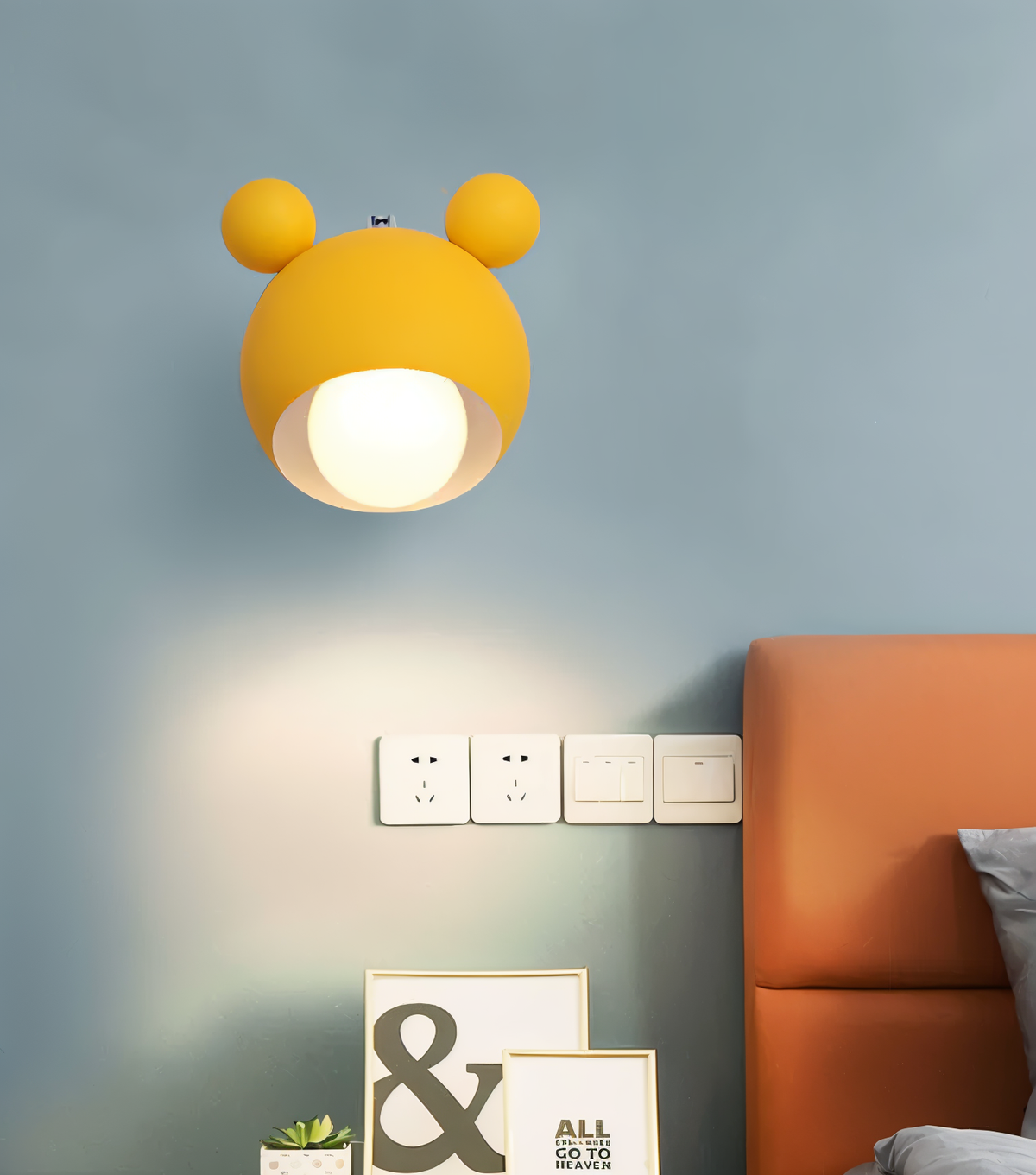 FlashMouse Playful Wall Lamp – Cute Mouse-Inspired Adjustable Wall Sconce for Kids Room, Bedroom & Hallway in 6 Colors