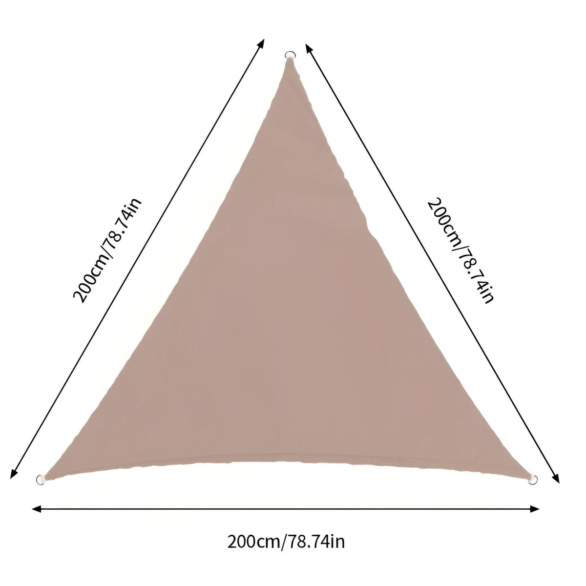 TriBlocker Waterproof UV-Resistant Triangle Shade Sail – UPF Polyester Sun Shade Canopy for Patio, Backyard & Pool, 3 Sizes