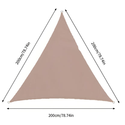 TriBlocker Waterproof UV-Resistant Triangle Shade Sail – UPF Polyester Sun Shade Canopy for Patio, Backyard & Pool, 3 Sizes